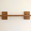 Modern Solid Oak Scandi Floating Shelf straight on image