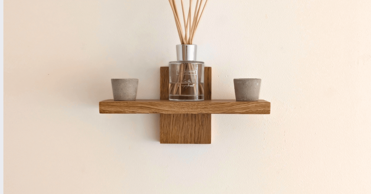 Solid Oak Scandi Small Floating Shelf