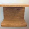 Solid Oak Floating Bedside Shelf - No items straight image
