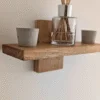Solid Oak Small Floating Shelf - angled image