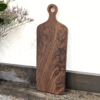 Solid Black Walnut Chopping Board - Angled image standing up