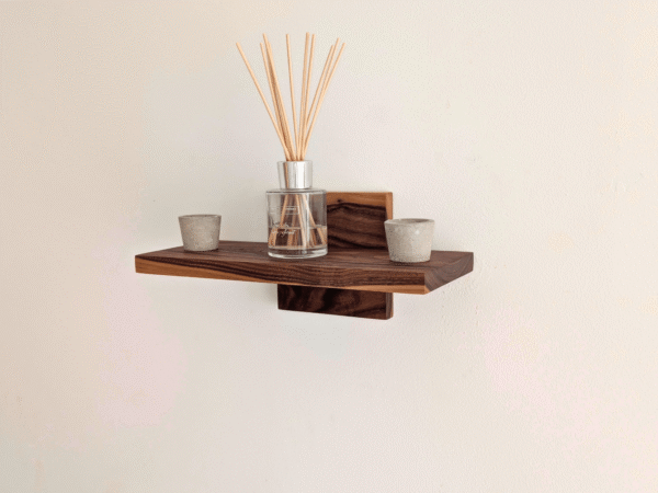 Scandi Inspired Shelf angled image with ornaments