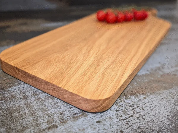 Solid Oak Chopping Board with tomatoes