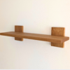 Modern Solid Oak Scandi Floating Shelf angled image noornaments