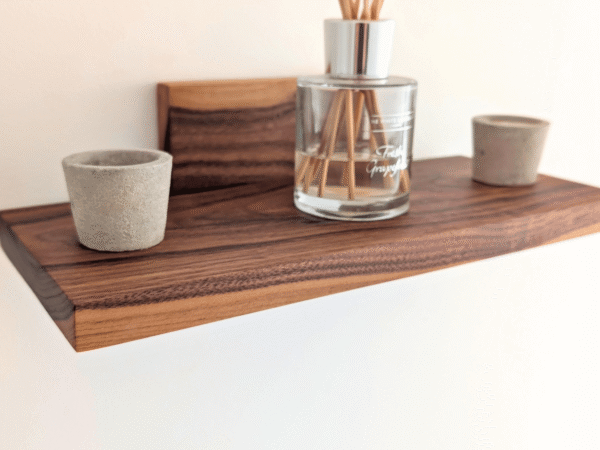 Black walnut Plant, Candle, Ornament Shelf angled image