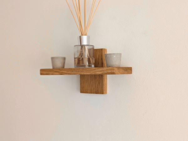 Scandi Inspired Shelf - angled image with ornaments