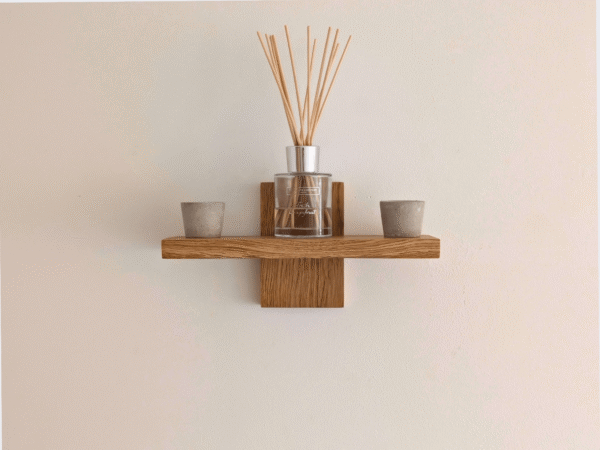 Scandi Inspired Shelf - straight image with ornaments