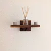 Black walnut Plant, Candle, Ornament Shelf straight image