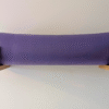 Solid Oak yoga mat hooks - wall mounted far apart, straight on view