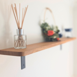 120cm oak wall mounted shelf 15cm depth