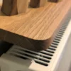110cm Easy fit oak radiator shelf - Close up