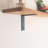 60cm oak shelf with cast iron black brackets