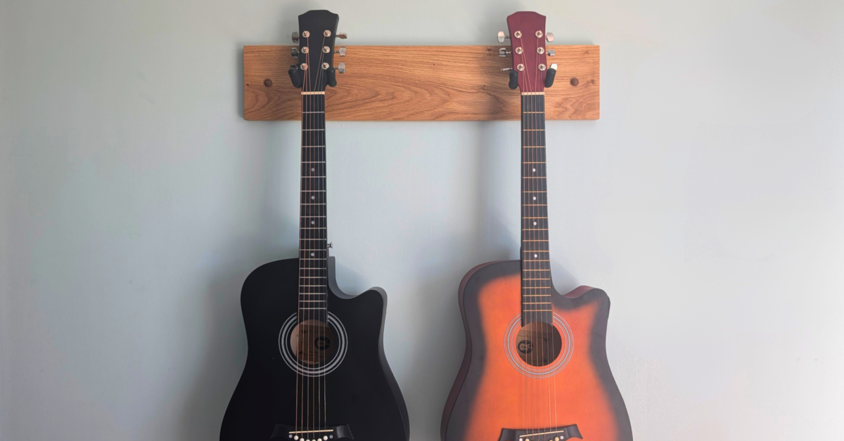Solid Oak Single/Double/Triple Guitar Wall Mount