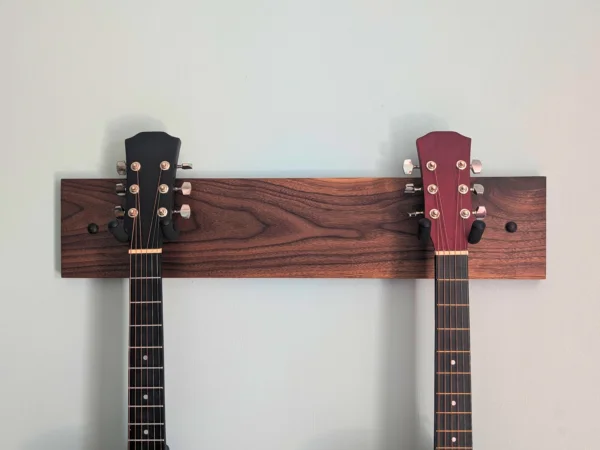 Solid Black Walnut Single/Double/Triple Guitar Wall Mount