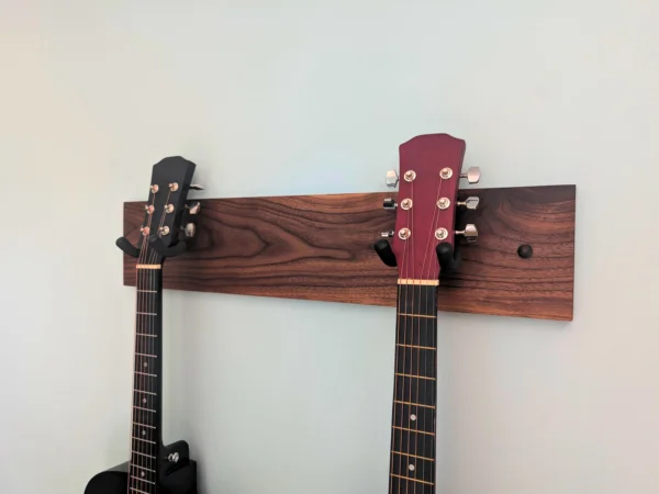 Solid Black Walnut Single/Double/Triple Guitar Wall Mount