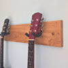 Solid Oak Single/Double/Triple Guitar Wall Mount - angled image