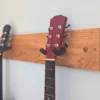 Solid Oak Single/Double/Triple Guitar Wall Mount - angled image