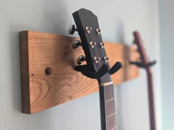 Solid Oak Double Guitar Wall mount