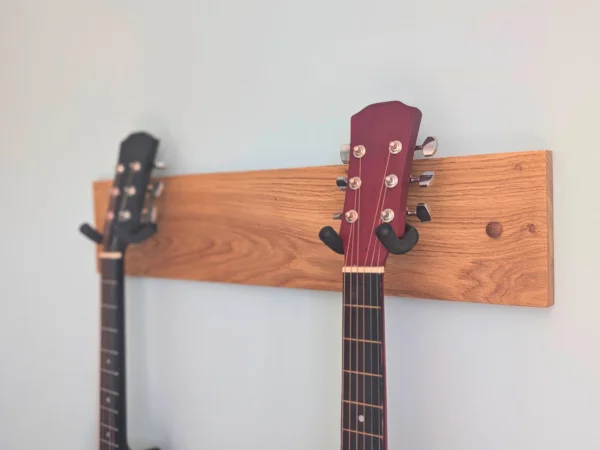 Solid Oak Double Guitar Wall mount