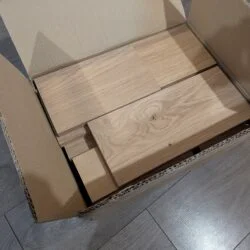Box of Solid Oak Hardwood Offcuts