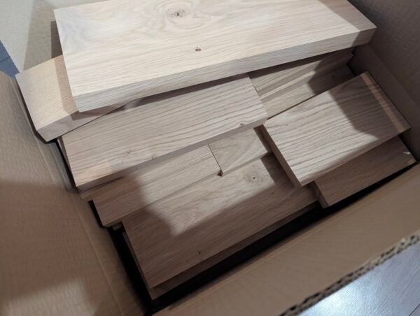 Box of Solid Oak CNC Blanks Offcuts