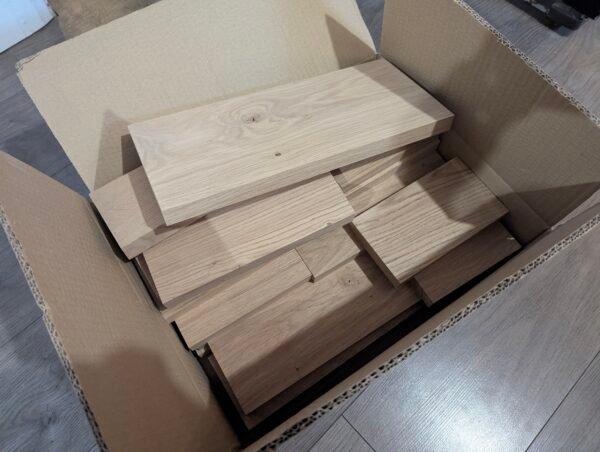 Box of Solid Oak CNC Blanks Offcuts