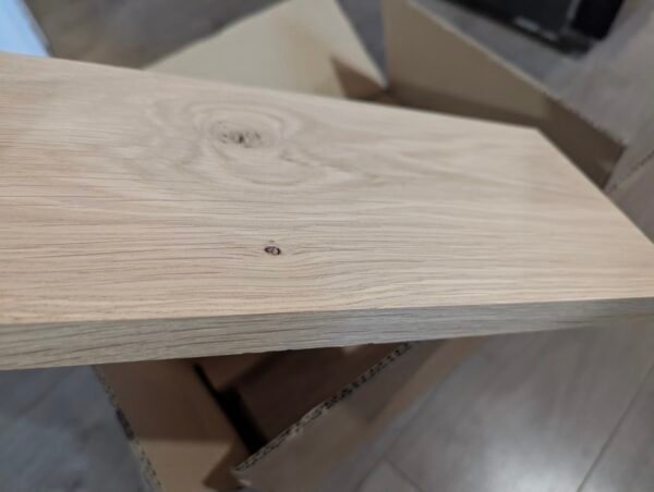 Close up of Solid Oak CNC Blanks Offcuts