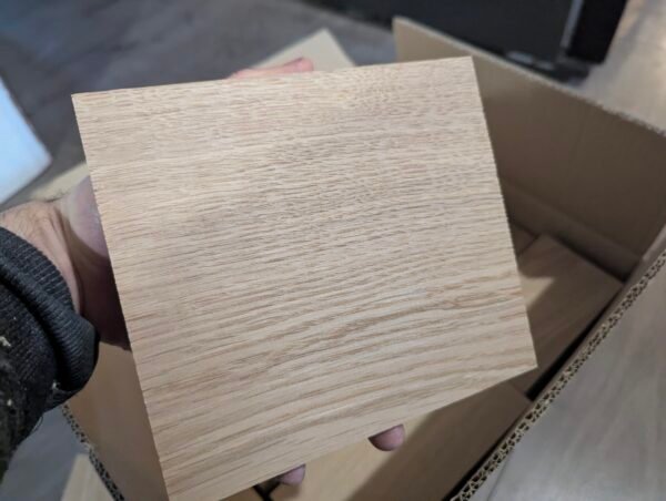 Close up of Solid Oak Hardwood Offcuts