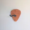 Solid Oak Plectrum Guitar Mount - no guitar, angled image