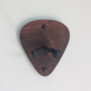 Solid Black Walnut Plectrum Guitar Mount - no guitar, straight image, closeup