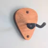Solid Oak Plectrum Guitar Mount - no guitar, closeup angled image