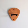 Solid Oak Plectrum Guitar Mount - no guitar, straight image