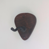 Solid Black Walnut Plectrum Guitar Mount - no guitar, angled image