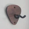 Solid Black Walnut Plectrum Guitar Mount - no guitar, angled image