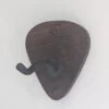 Solid Black Walnut Plectrum Guitar Mount - no guitar, angled image